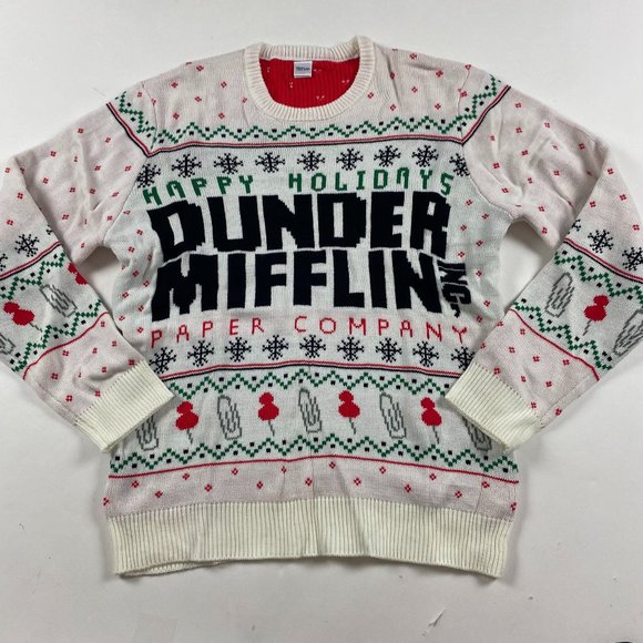 Sweaters The Office Dunder Mifflin Ugly Christmas Sweater Adult Xl